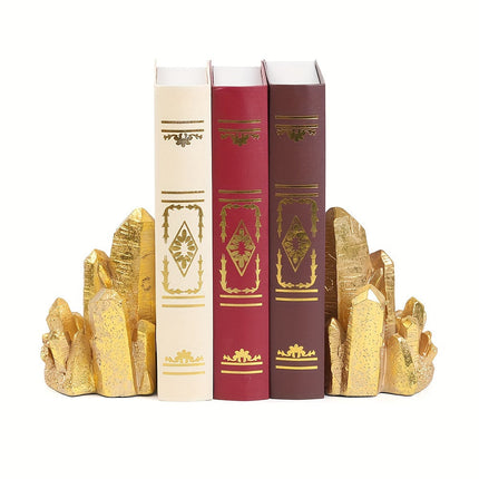 CrystalForm - Vintage Boekensteunen met Kristalontwerp