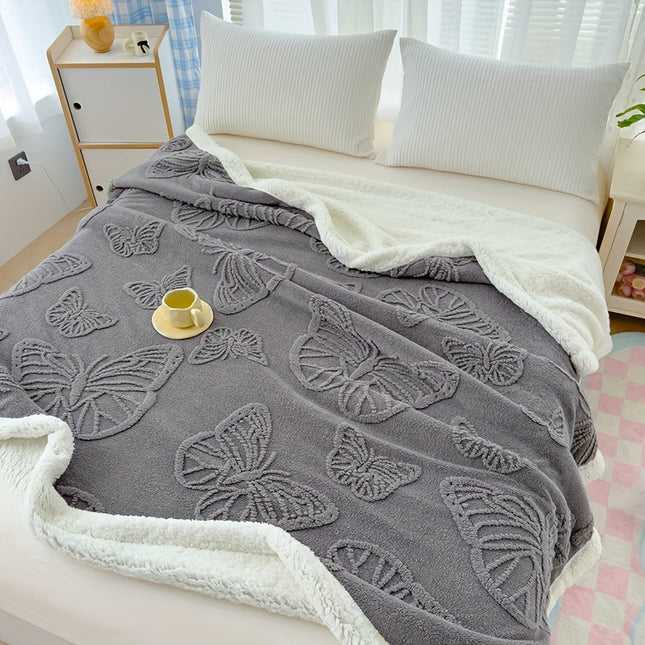 Cozy Luxe – Zachte Fleece Deken met Vlinderdesign