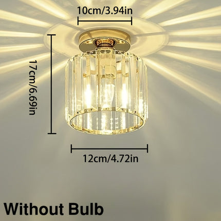 CrystalLuxe – Elegante Zwarte LED Plafondlamp met Kristal