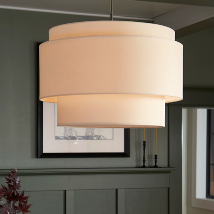 EleganceLuxe Light – Beige Linnen Bauhaus Hanglamp