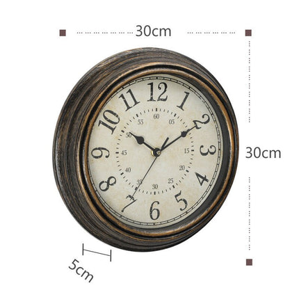 Vintage Retro Wandklok met Houtlook – Tijdloos Design