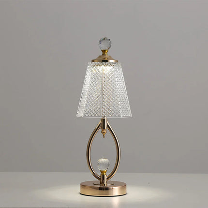 Vintage Kristallen Tafellamp - Elegante Vintage Kristallen Tafellamp voor Betoverende Sfeer