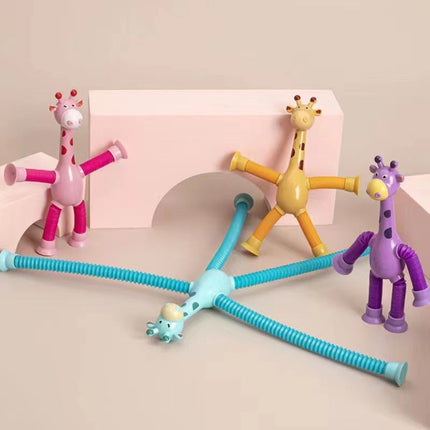 StretchGiraffe - Flexibel Zuignap Speelgoed voor Kinderen