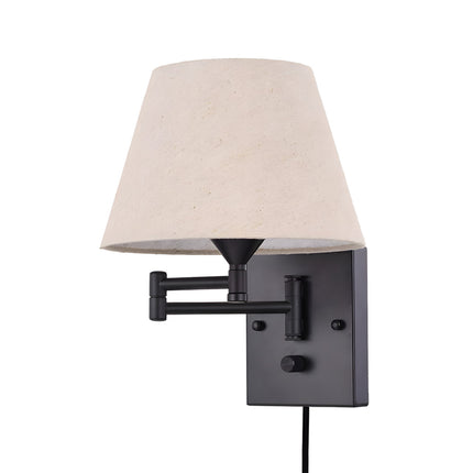 SwingLight – Verstelbare Wandlamp met Linnen Kap