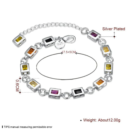 Luxe Meerkleurige Zirkoon Armband met Stralende Stenen