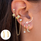 Goud / Pave CZ Hoop