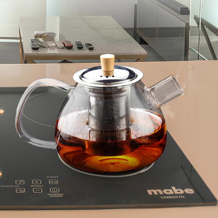 TeaFusion - Stijlvolle Theepot met Filter en Verwarmingssupport