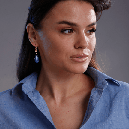 Selene Earrings - Diepblauw Lapis Dromers Sieraden