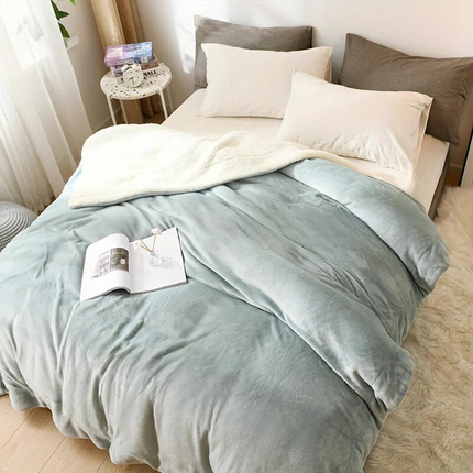 LuxeFlannel – Dubbelzijdige Sherpa Deken voor Ultiem Comfort