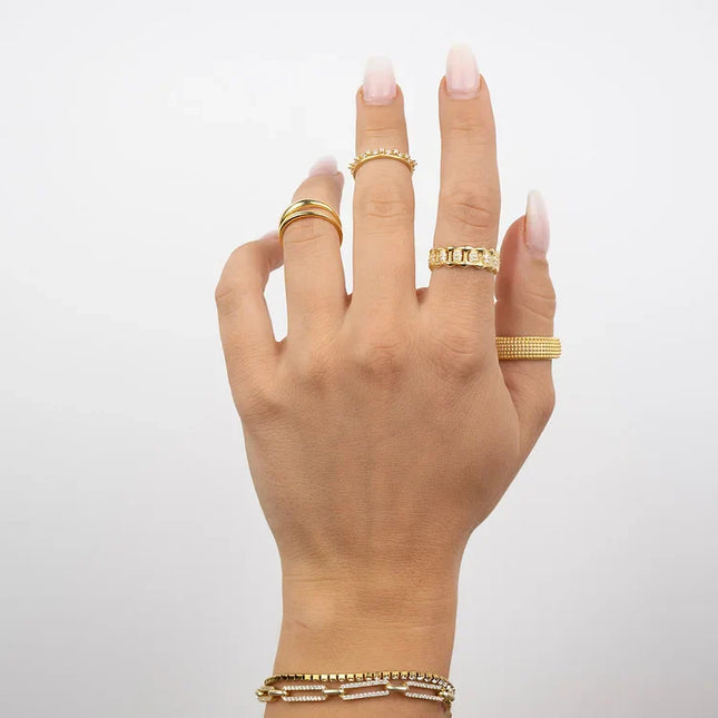 Aluna Dubbele Snaarring - Elegante en Stijlvolle Accessoire