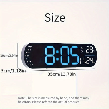 LumoView Clock - Slimme LED Wandklok met Datum & Temp