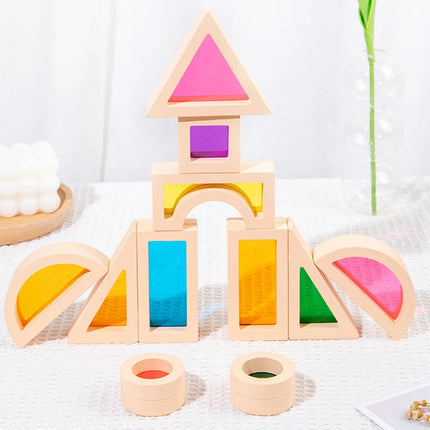 CreativeBlocks – Kleurrijke Houten Speelstenen voor Kinderen