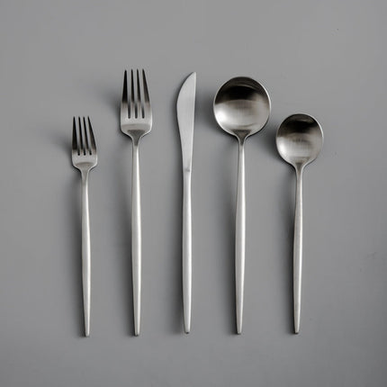 Minimalistisch Luxe Bestekset – 20-delig, Titanium & Roestvrij Staal
