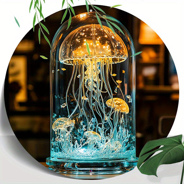 CrystalJelly – Artistieke Glazen Jellyfish Lamp