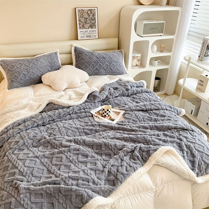 Vintage Luxe Dubbelzijdige Fleece Deken - Onmisbaar voor Winter