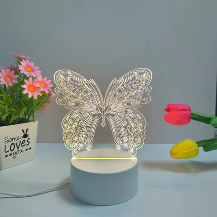 ButterflyGlow Lamp - Geometrische 3D LED Nachtverlichting