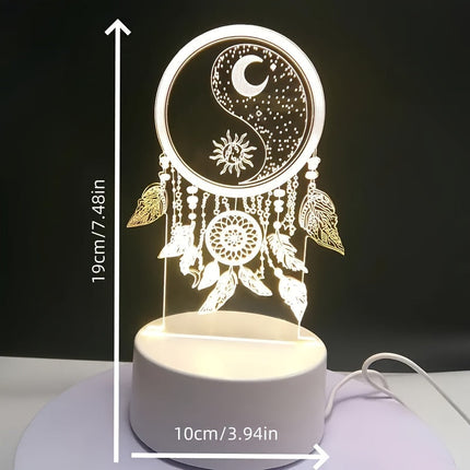 DreamCatcherGlow – 3D LED Nachtverlichting met USB