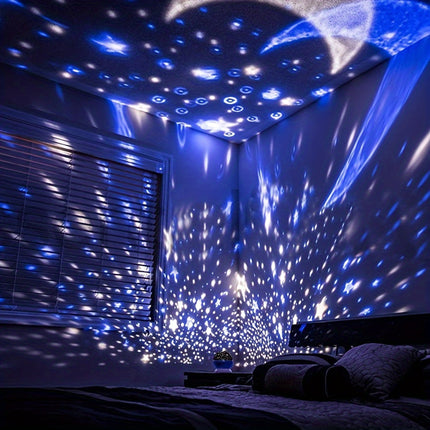 StarryDream Projector – Kleurrijke Sterrenlamp met 360° Rotatie