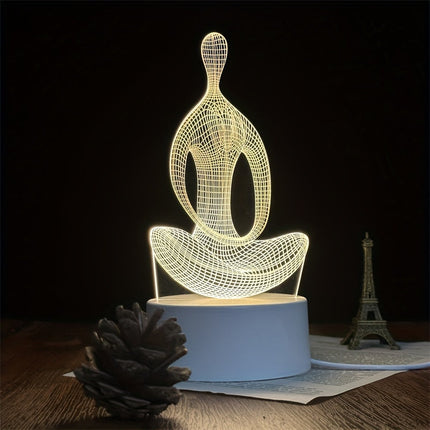 ZenLight - Modern 3D Yoga Nachtlamp