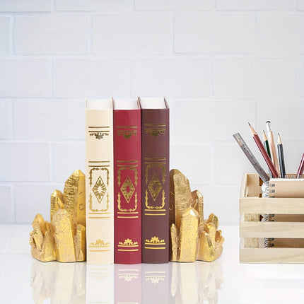 CrystalForm - Vintage Boekensteunen met Kristalontwerp