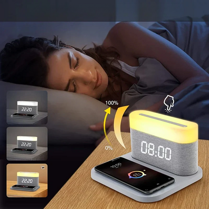 SmartCharge - Multifunctioneel Oplaadstation met Alarm en Nachtlampje