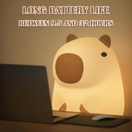 Schattige CapySnuggle Nachtlamp - Warm Licht in Capibara Design