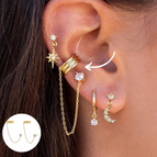 Goud / Stud Ketting Cuff