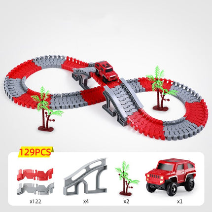 SpeedFlex Track – Flexibele Racebaan met LED Voertuigen