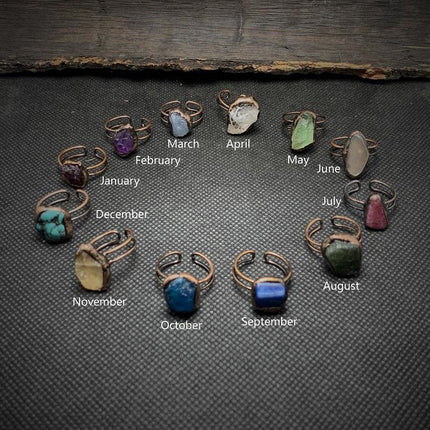 Elegant Natuurlijke Geboortestenen Ring - Selina