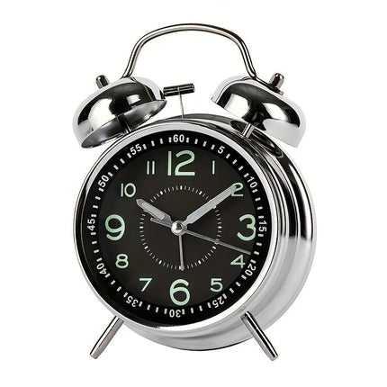 RetroBell Clock – Stijlvolle Stille Wekker met Verlichting