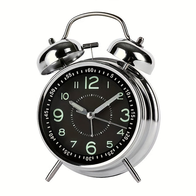 RetroBell Clock – Stijlvolle Stille Wekker met Verlichting