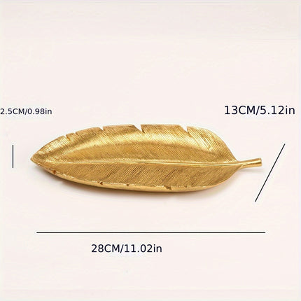LeafTray – Elegante Hars Bladvormige Dienblad voor Interieurdecoratie