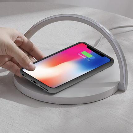 Bowlight Design™ - Stijlvolle 3-in-1 Nachtlamp met Qi-oplader
