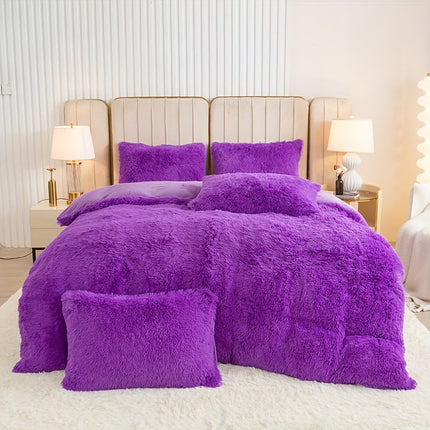 Ultrazachte Pluche Dekbedovertrek Set met Rits - Luxe & Comfort