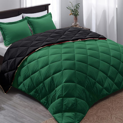 Luxe Seizoensdekbed met Omkeerbaar Design en Microvezelvulling