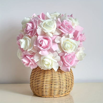 FloraGlow - Luxe Art Deco Rozen Tafellamp met USB