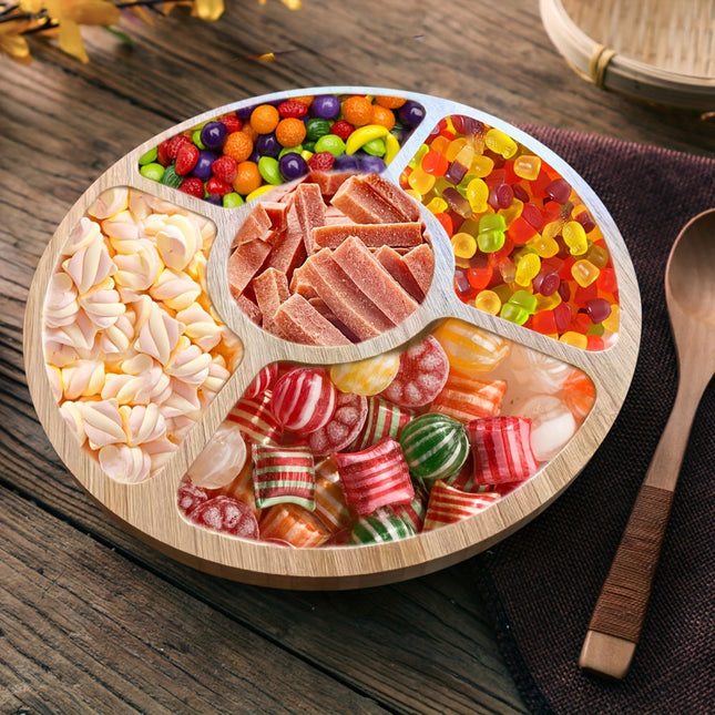 BambooServe - Elegante Ronde Snackplank voor Jouw Keuken