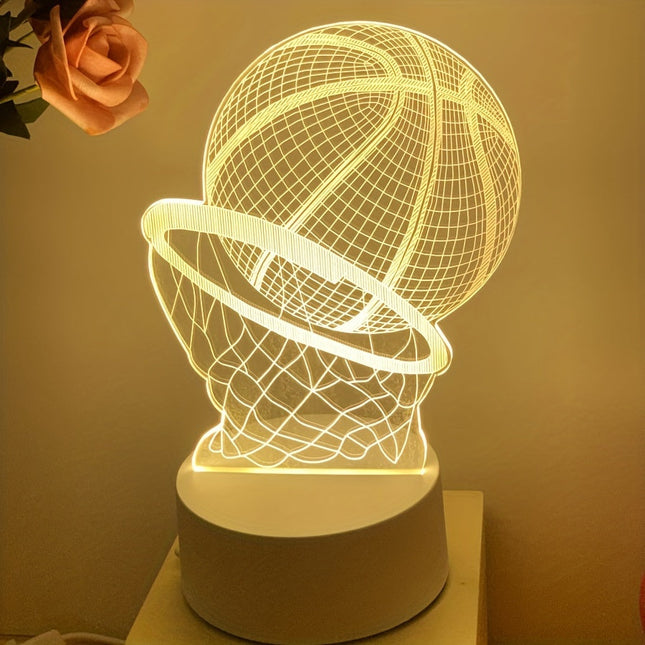 IllusionGlow Lamp – 3D LED Basketbal Tafellamp