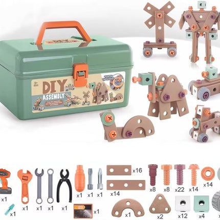 ConstructiePlezier - 100-delige Gereedschapset voor Creatieve Kinderen
