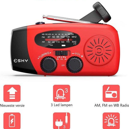 RescueReady - Compacte Noodradio met USB-oplading