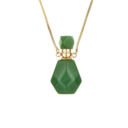 Elegant Halsketting met Kristallen Parfumflesje - Iris