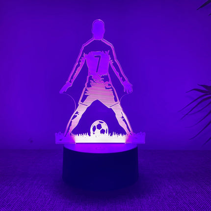 SportGlow – 3D Voetballer LED Sfeerlicht met Kleurverloop