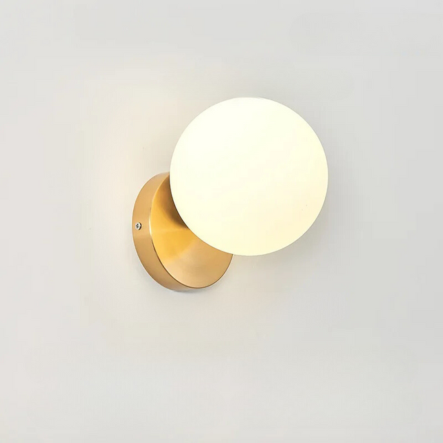 GleamGold - Luxe Gouden Wandlamp met Glas