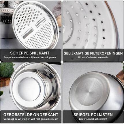 Master Chop - Stijlvolle 3-in-1 Snijlade van RVS
