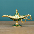 Gouden En Groene Lamp Van Aladdin / Klein
