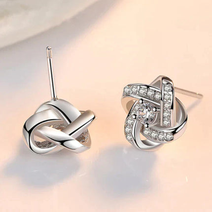 Charmante Liebdesknoop Ketting en Oorbellen Set | Het ideale cadeau!