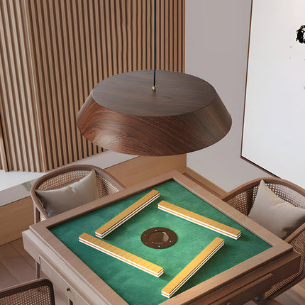 HarmonyGlow Pendant - Luxe Houten LED Hanglamp met Japanse Invloeden