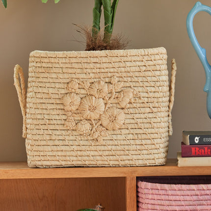 RaffiaCraft - Handgemaakte Opbergmand met Uniek Design