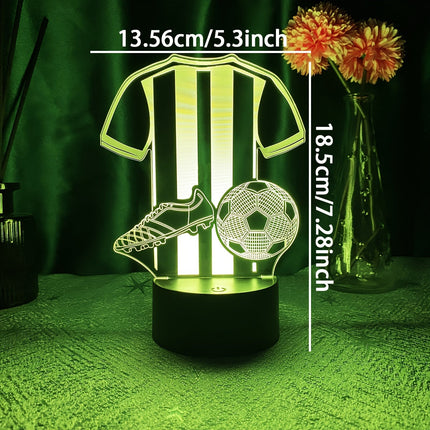 SportGlow Lamp - 3D LED Nachtlamp voor Voetballiefhebbers