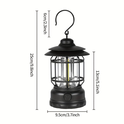 RetroGlow Lamp – Dimbare Oplaadbare LED Buitenverlichting